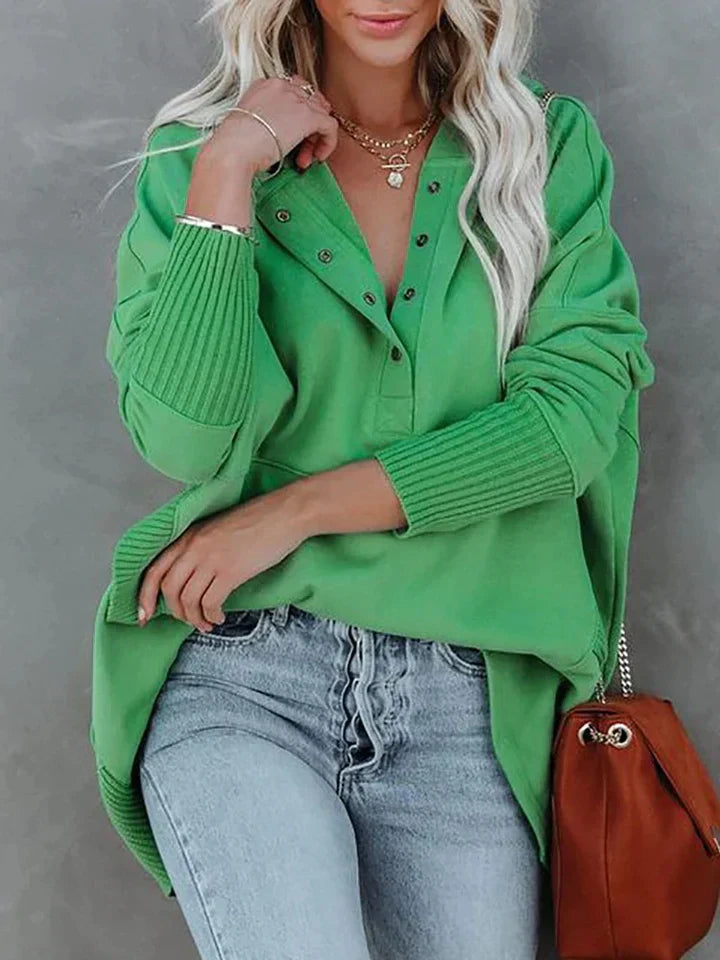 Heidi fashion | Sudadera con capucha y cuello en V