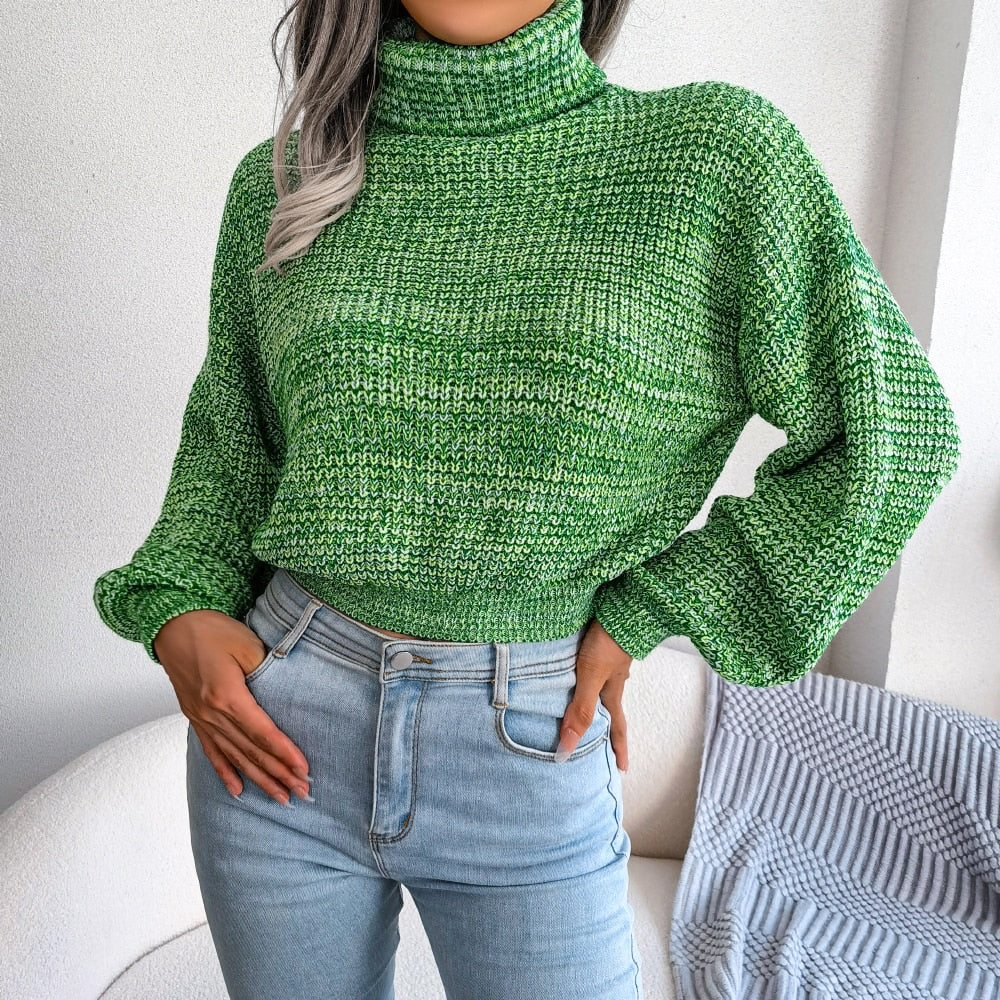 Kim - Jersey informal de punto y cuello alto