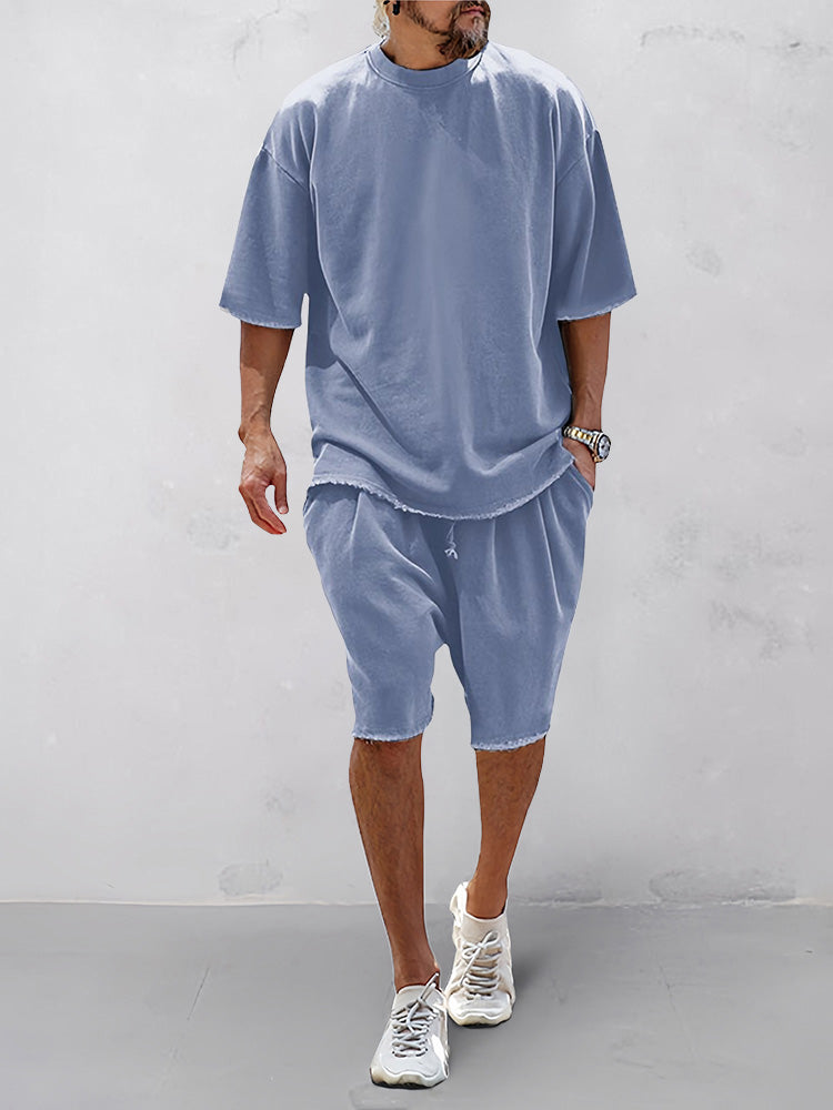 Conjunto Casual Loose Fit Solid Sports (compre 2 y llévese 1 gratis)