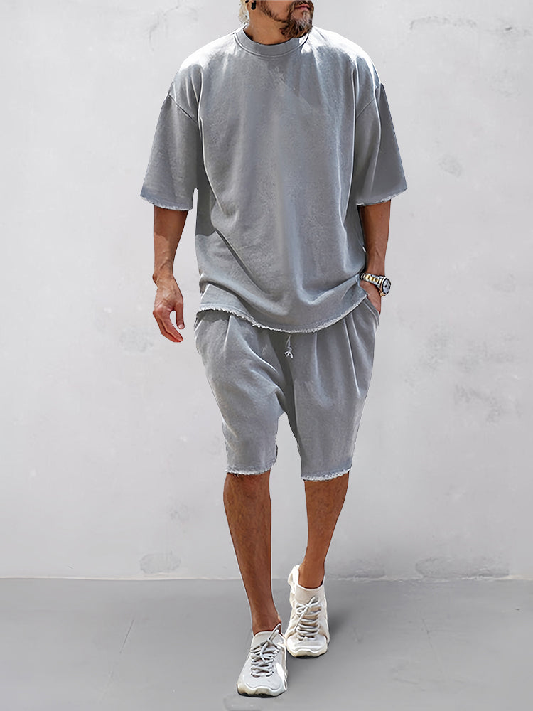 Conjunto Casual Loose Fit Solid Sports (compre 2 y llévese 1 gratis)