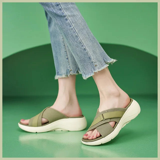 Agathe - Sandalias ortopédicas ligeras de verano con modernas tiras entrecruzadas