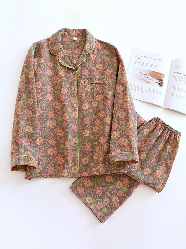 Elodie - Pijama de mujer de 2 piezas Vintage Flower