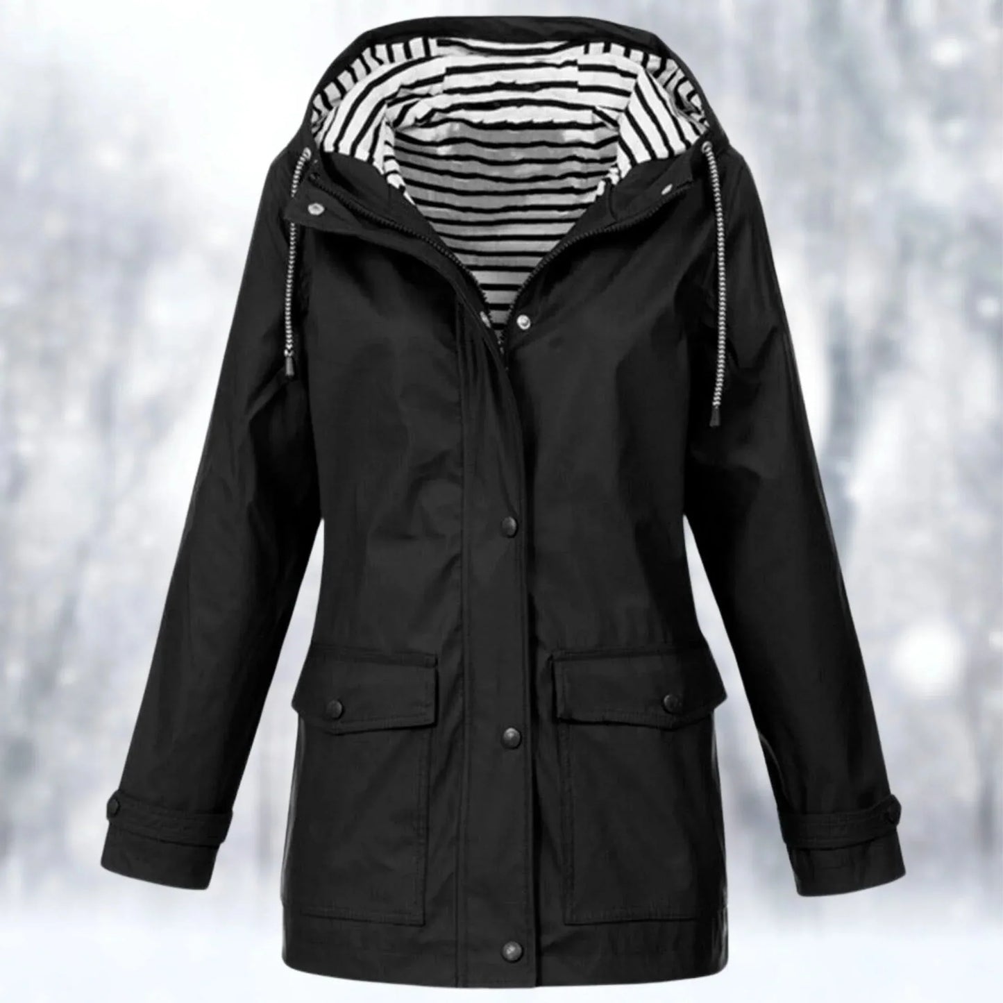 Chaqueta robusta y resistente a la intemperie: cortaviento, impermeable y cómoda para la mujer