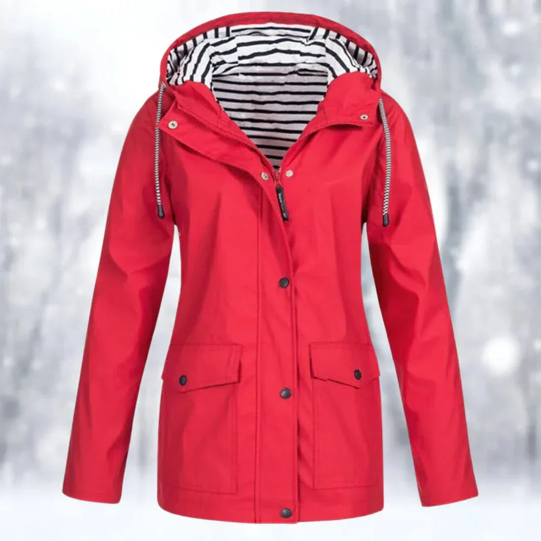 Chaqueta robusta y resistente a la intemperie: cortaviento, impermeable y cómoda para la mujer