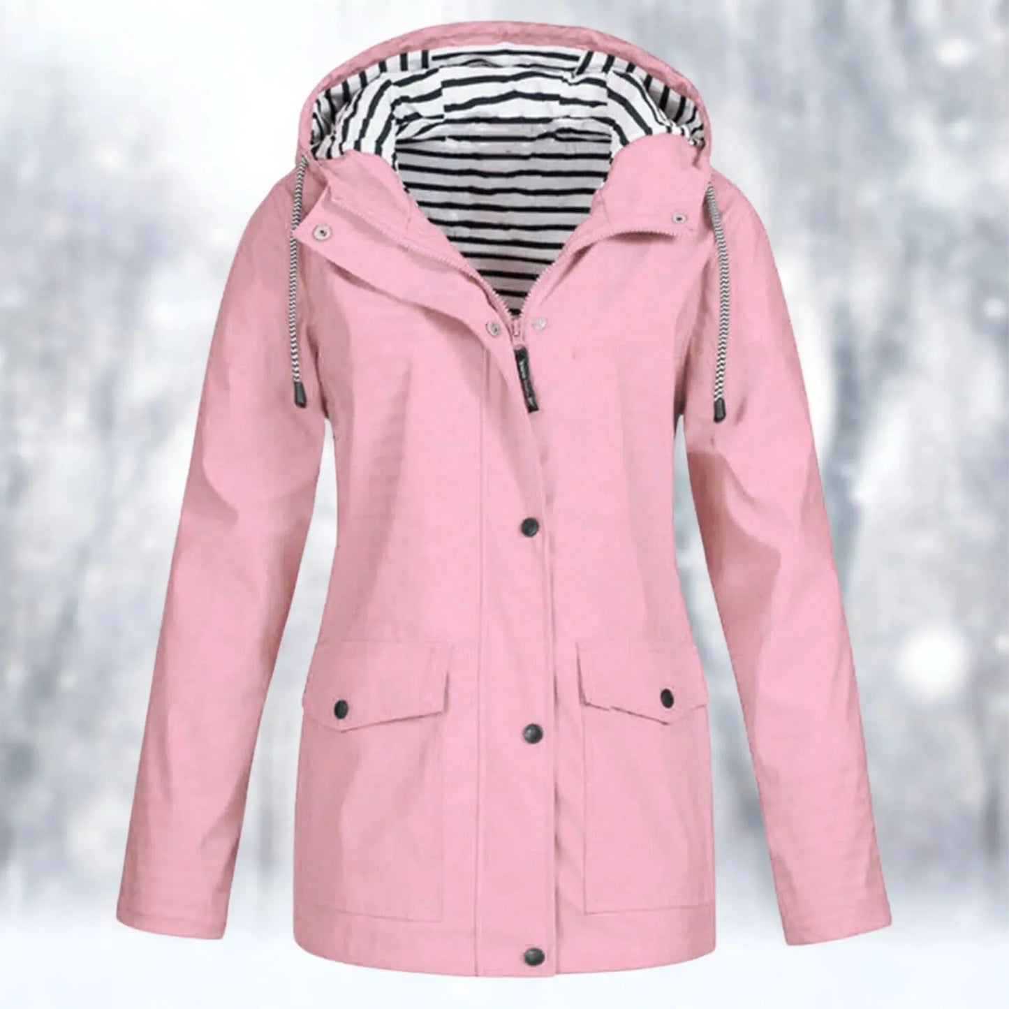 Chaqueta robusta y resistente a la intemperie: cortaviento, impermeable y cómoda para la mujer