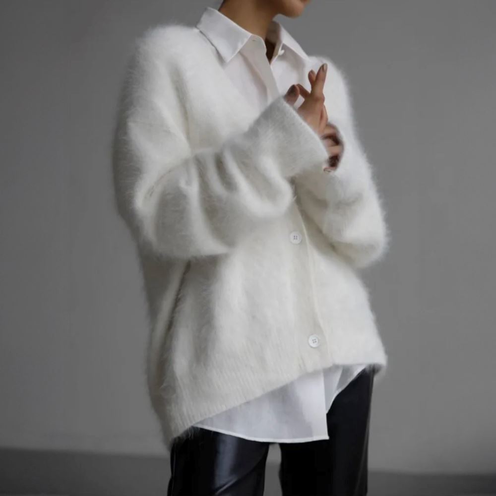 Demetria - Acogedora chaqueta de alta costura para mujer