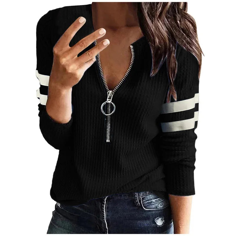 Princess - jersey de moda de punto con media cremallera
