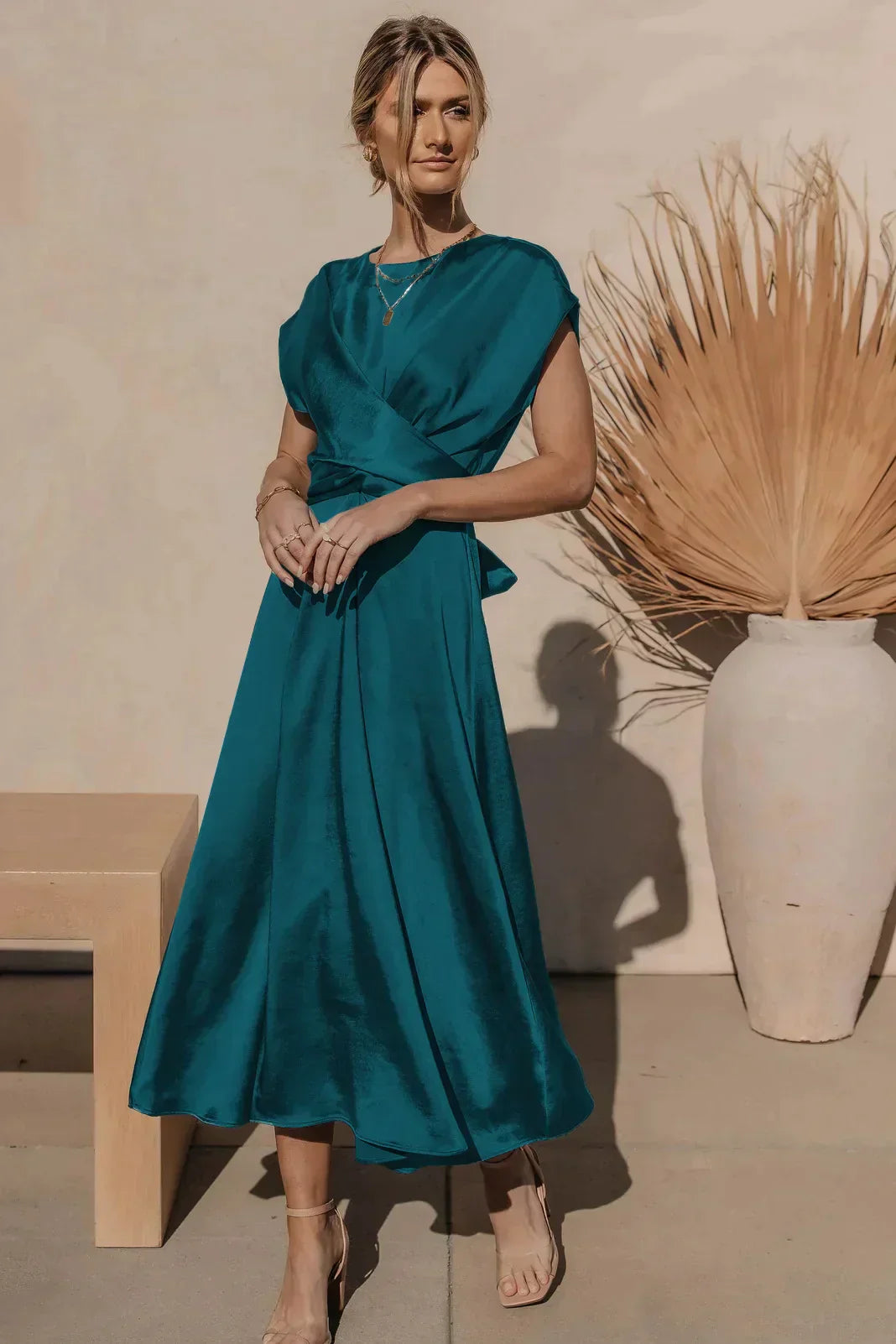 Lotte | Elegante vestido de fiesta de satén de seda