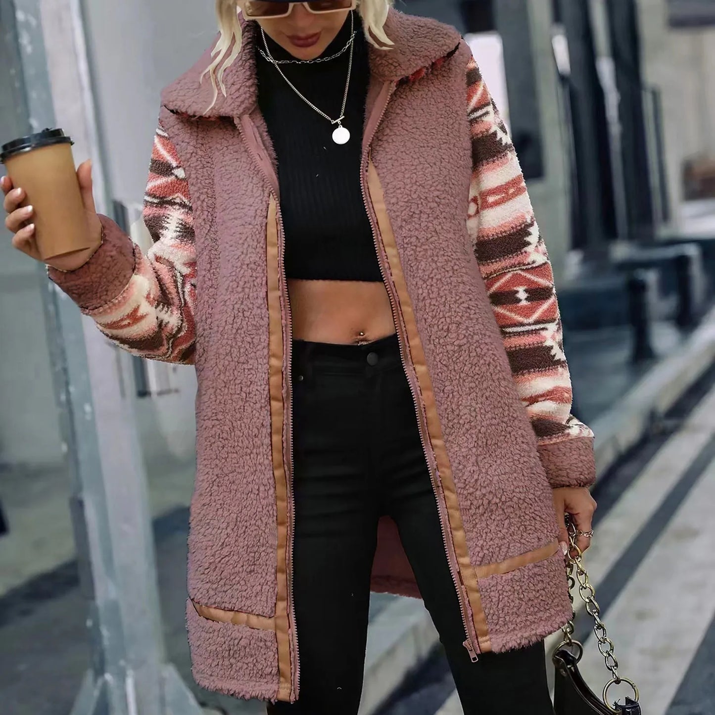 Daena Coat | Abrigo largo de forro polar