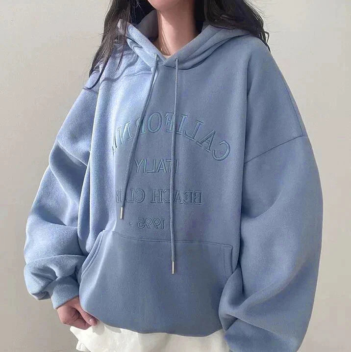 Elisa | Sudadera oversize informal con bolsillos y cordón de ajuste - ideal para otoño/invierno