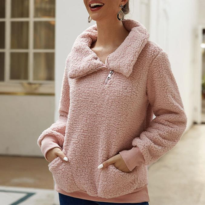 Maya | Sudadera con capucha de forro polar suave para mujer en invierno