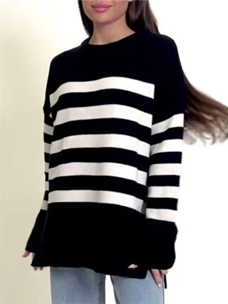 Karsyn - suave jersey de punto a rayas