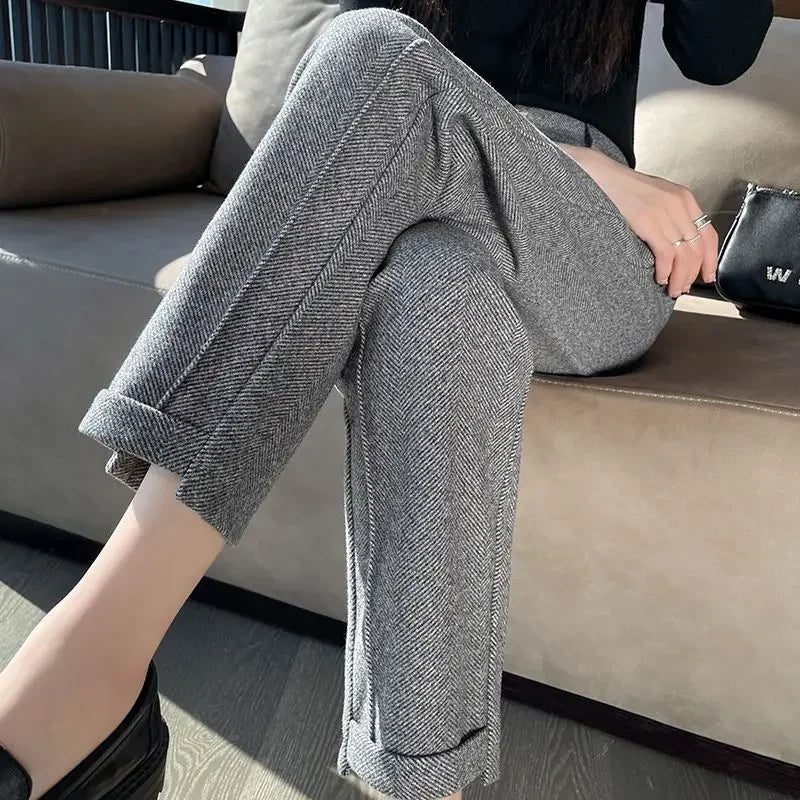 Sophie | Pantalones mezcla de lana | Estilo clásico | Diseño tejido