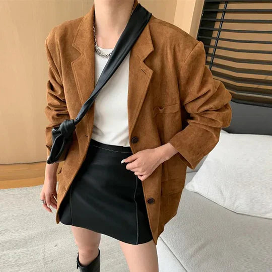 Tanja | chaqueta retro|marrón para mujer