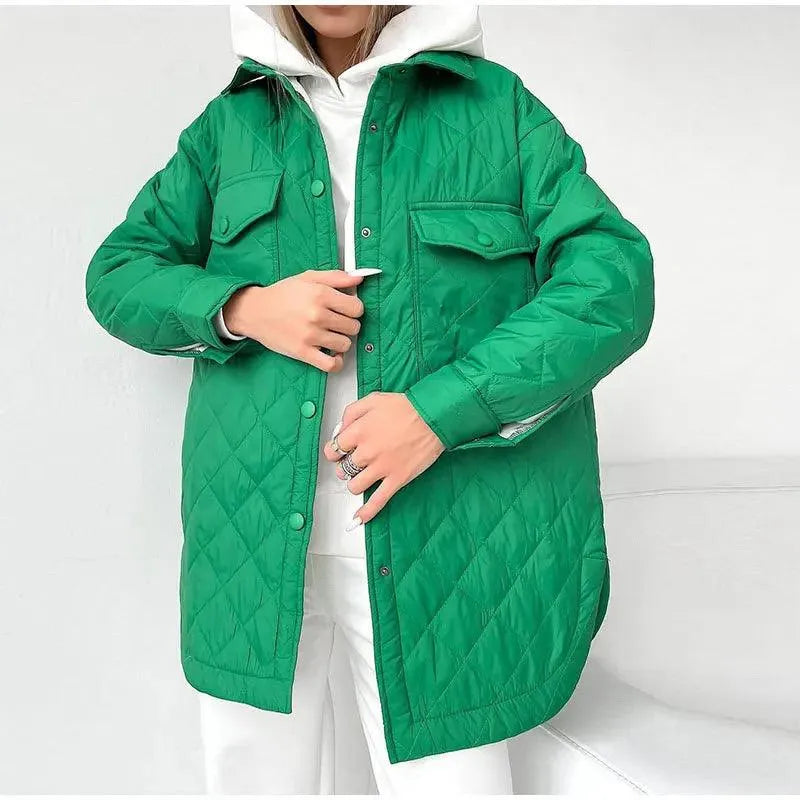Chaqueta acolchada | Elegante | Cierre con botones, Bolsillos espaciosos | Ideal para el otoño