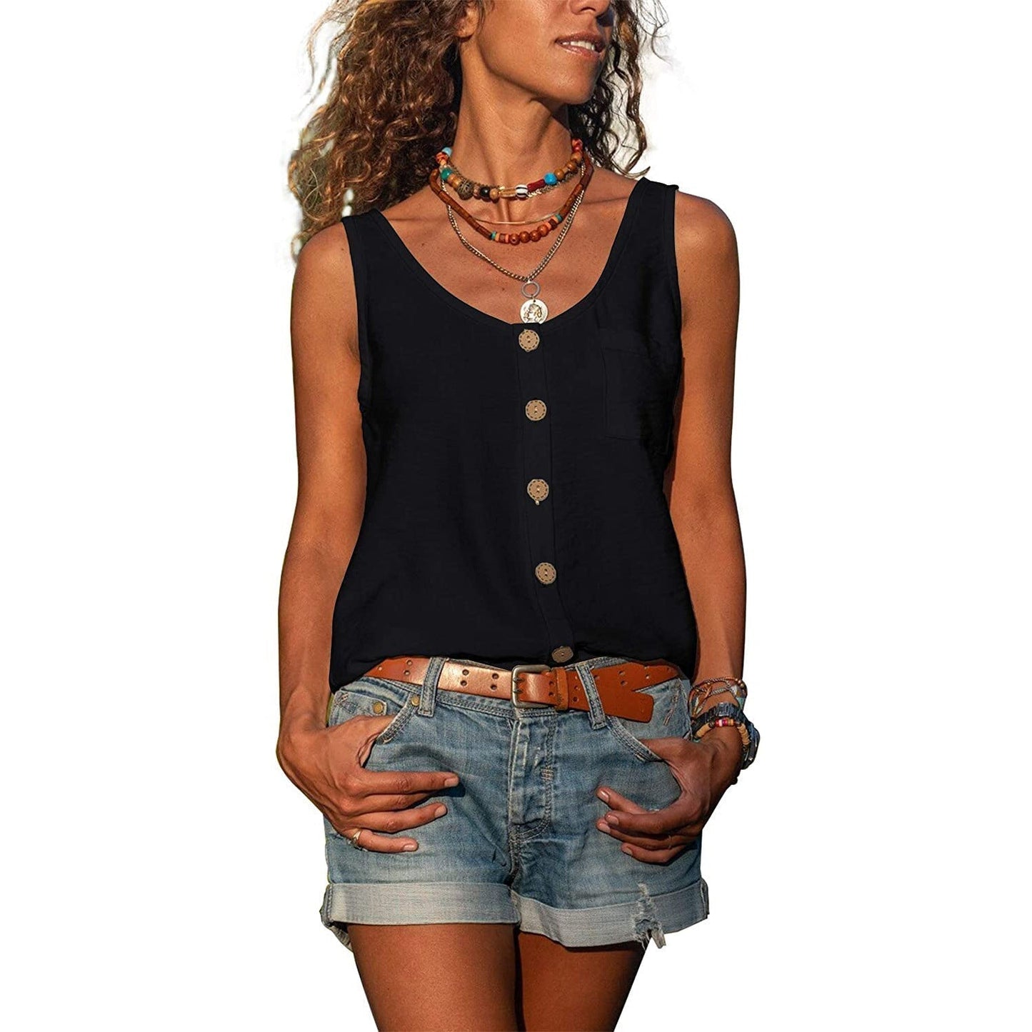 Renske - Camiseta de tirantes para mujer - Trendy & Lightweight