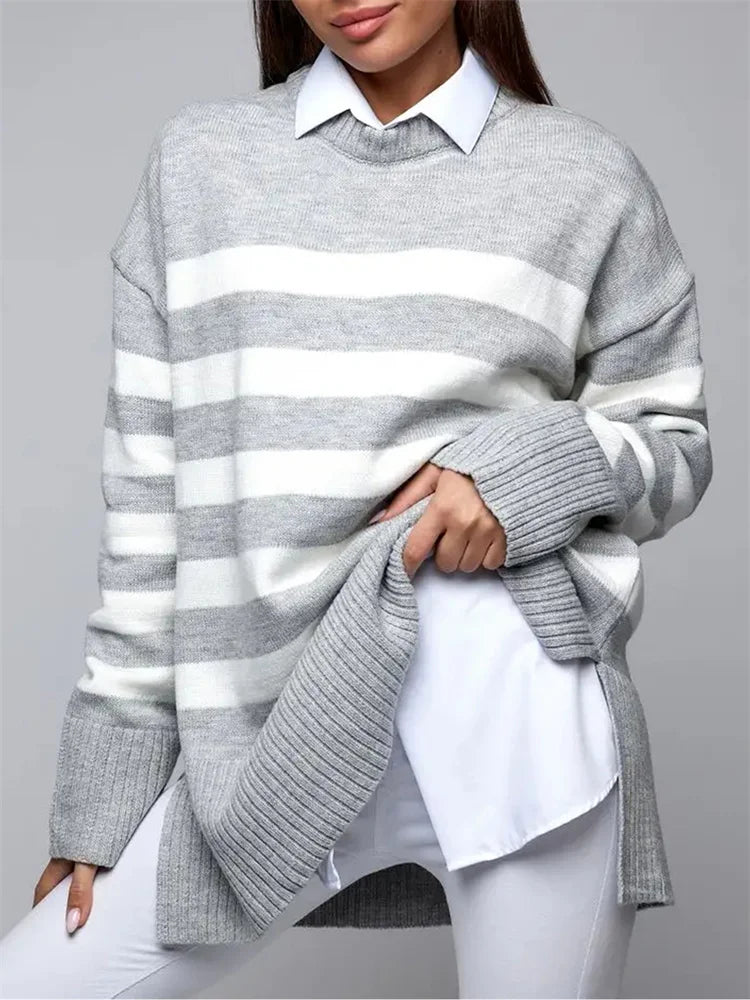 Karsyn - suave jersey de punto a rayas