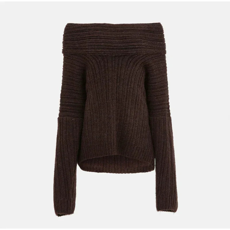 Ugonia Sweater - Jersey de punto sin hombros