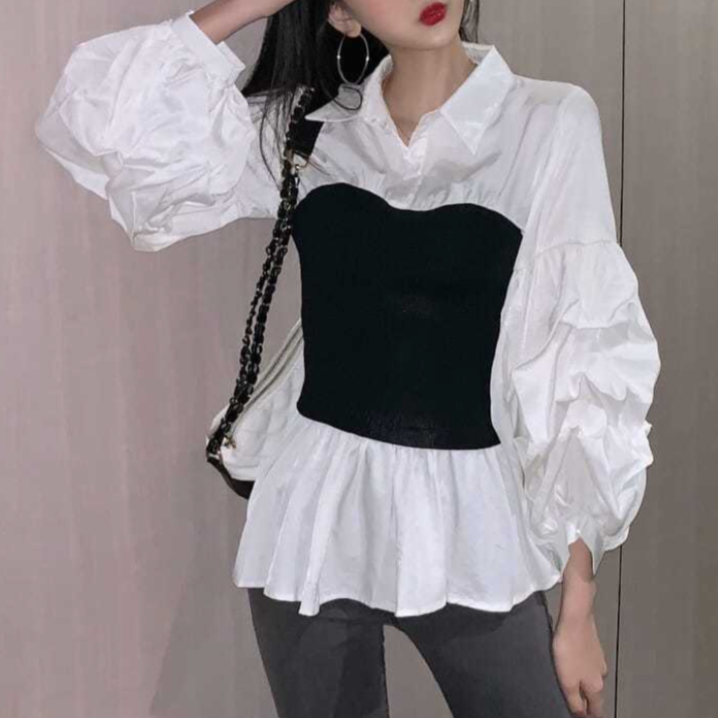 Eliza | Elegante blusa con mangas farol
