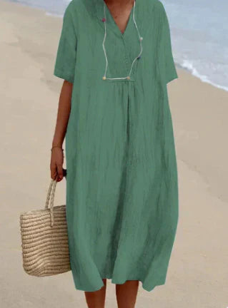Elegante vestido de lino para todas las ocasiones de verano