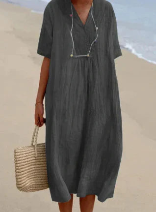 Elegante vestido de lino para todas las ocasiones de verano