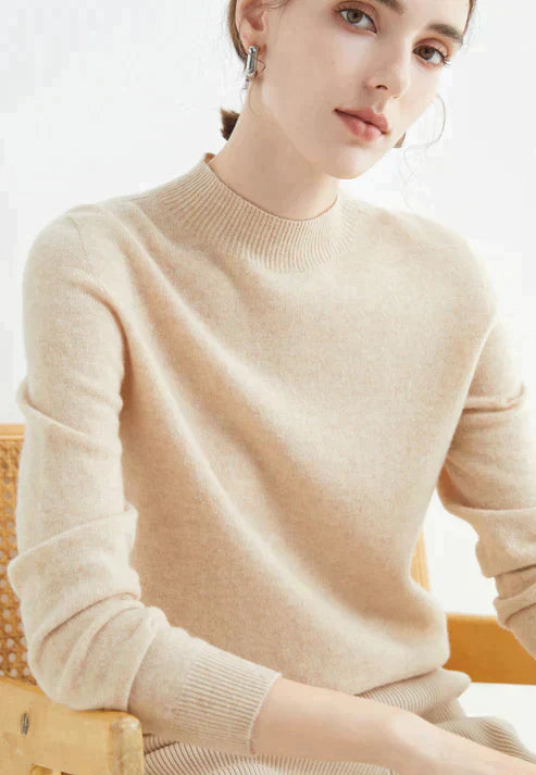 Margo | Elegante jersey de cachemira de cuello alto para mujer