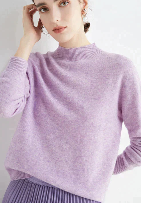 Margo | Elegante jersey de cachemira de cuello alto para mujer