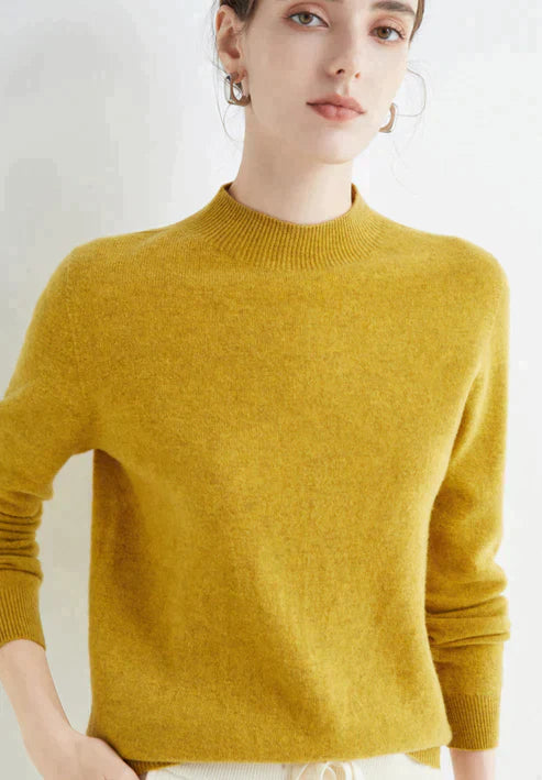 Margo | Elegante jersey de cachemira de cuello alto para mujer