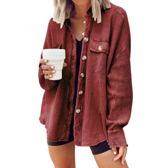 Chaqueta de pana Trinity | con capucha irregular