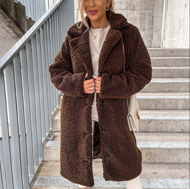Nicole | Mantel de peluche para señoras