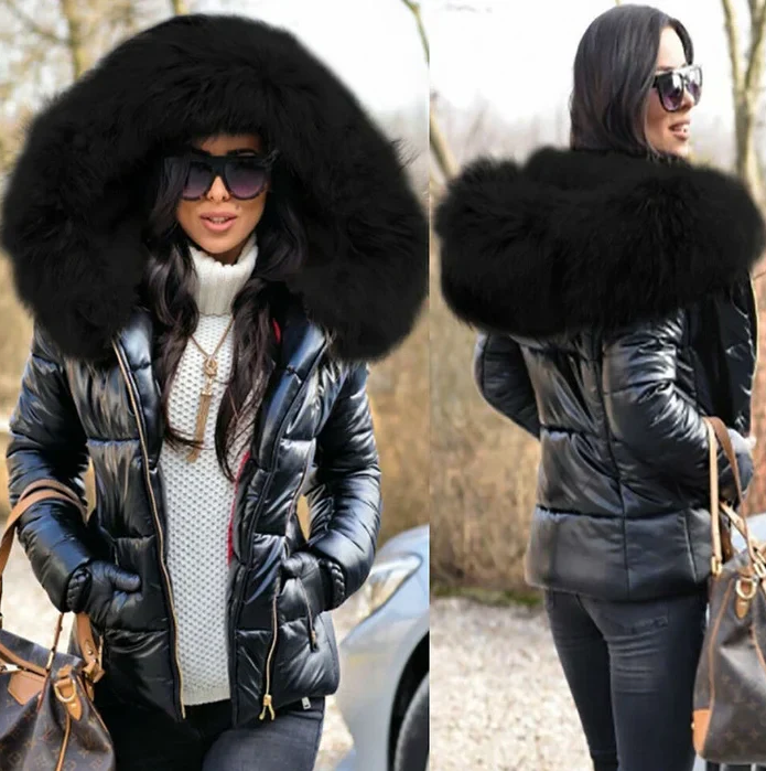 Laura | elegante abrigo de invierno con piel sintética