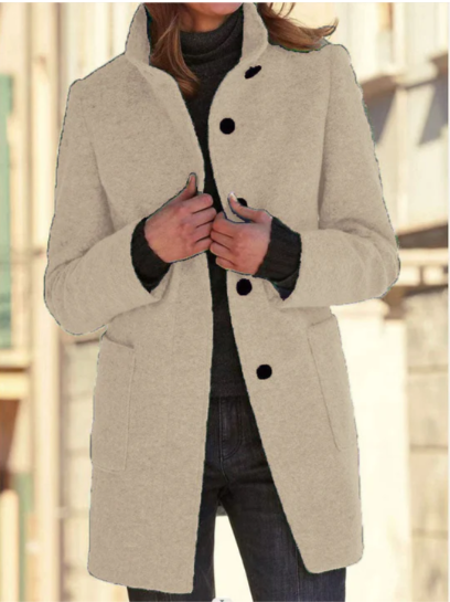 Felicity | Abrigo elegante y con estilo para mujer con botones chic