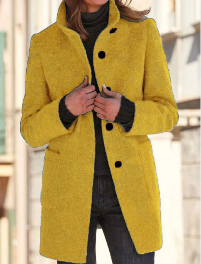 Felicity | Abrigo elegante y con estilo para mujer con botones chic