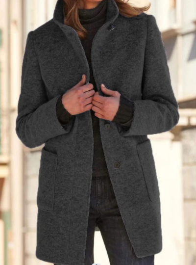 Felicity | Abrigo elegante y con estilo para mujer con botones chic