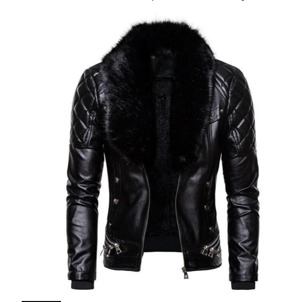 Chaqueta casual de cuero vegano con piel sintética para mujer | Perfecta para el día a día