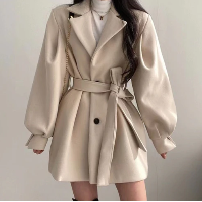 Bryce | Elegante chaqueta de mujer con cinturón, chic y cómoda