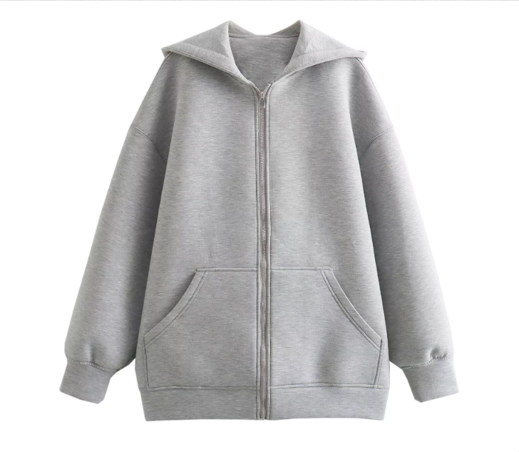 Elisa | Sudadera con capucha y cremallera ropa de abrigo informal