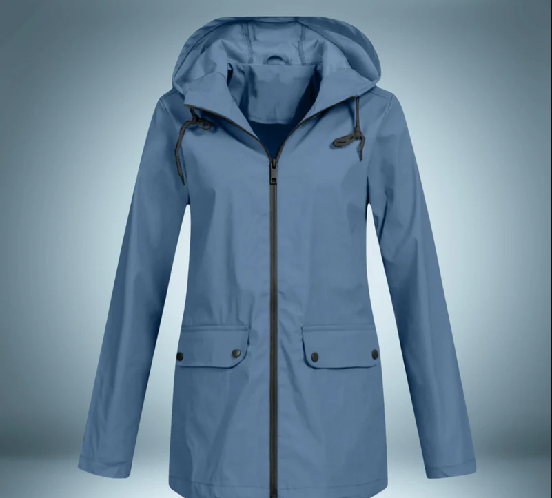 Mackintosh de goma en azul