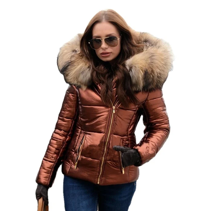 Laura | elegante abrigo de invierno con piel sintética
