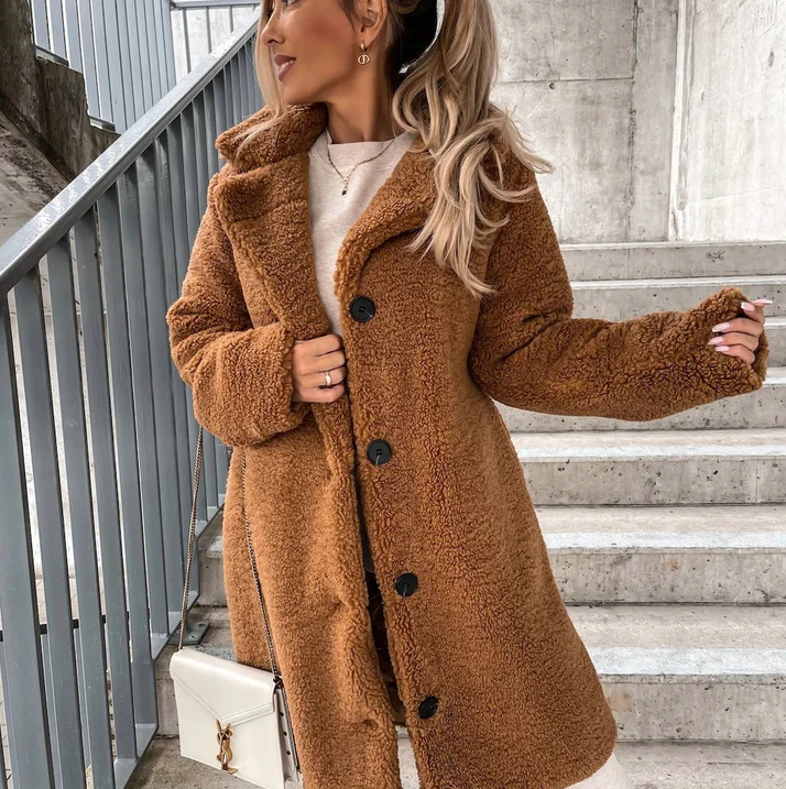 Nicole | Mantel de peluche para señoras