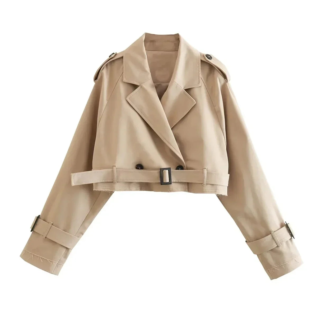 Chaqueta trench cropped de moda para mujer | Alvira