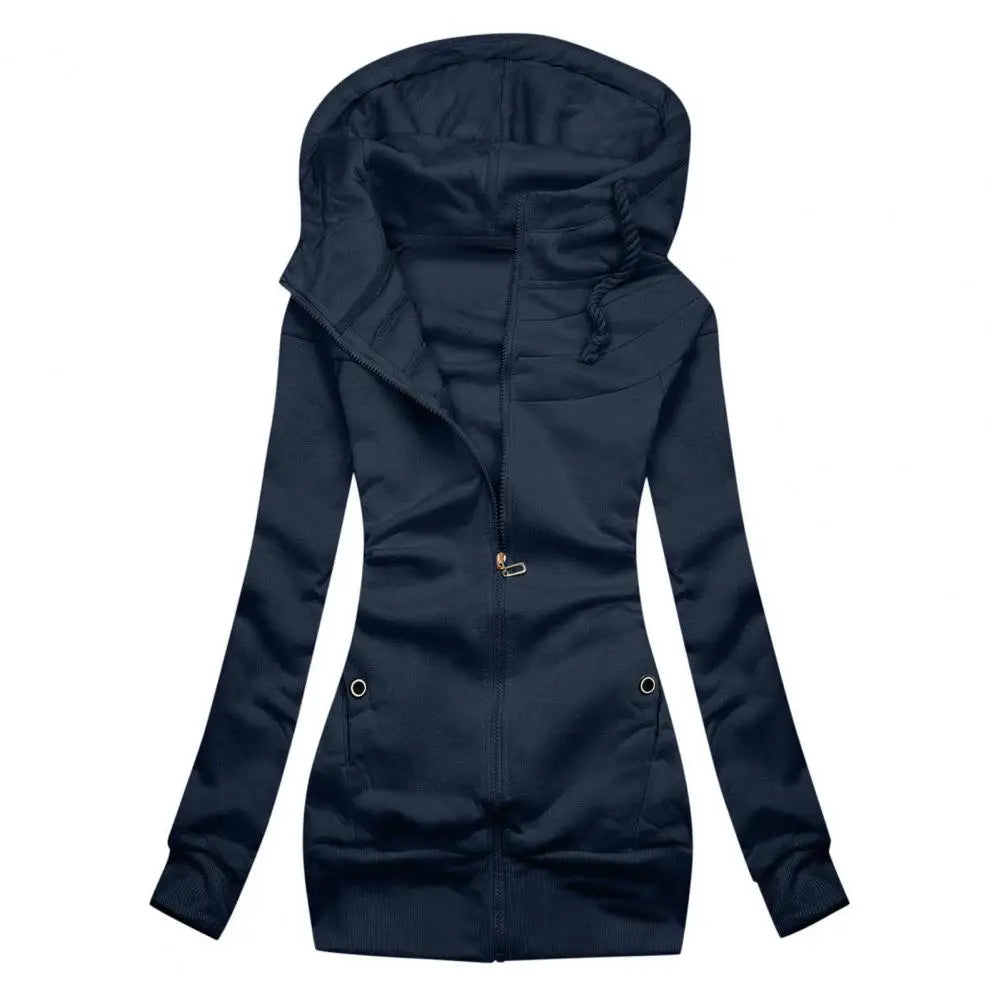 Elisa | Sudadera casual slim-fit con capucha y cremallera completa - ideal para otoño/invierno