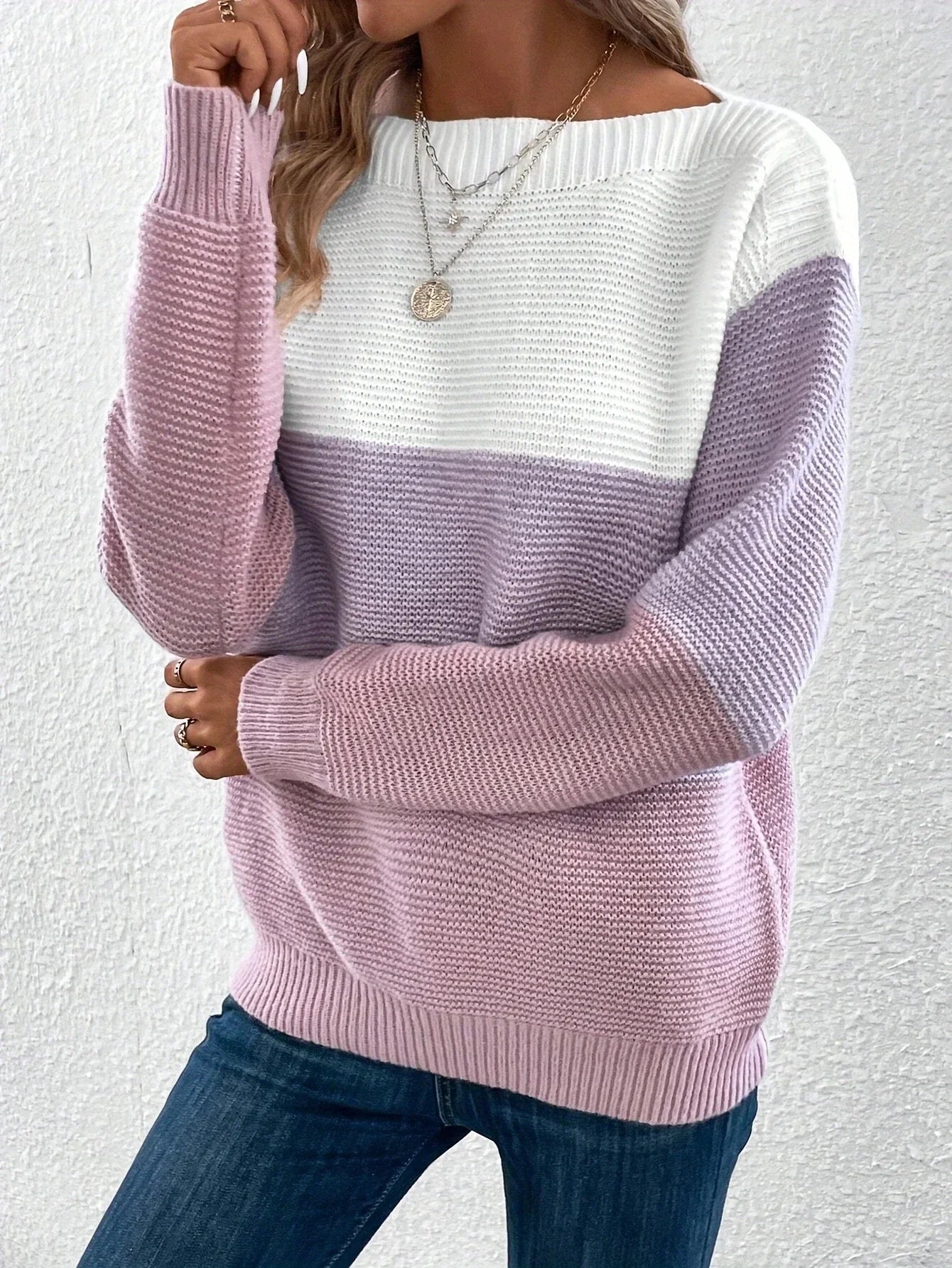 Jersey Casual Allysa | Jersey Casual Rayas Cuello Ancho