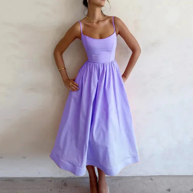 Sexy vestido de verano con favorecedor escote