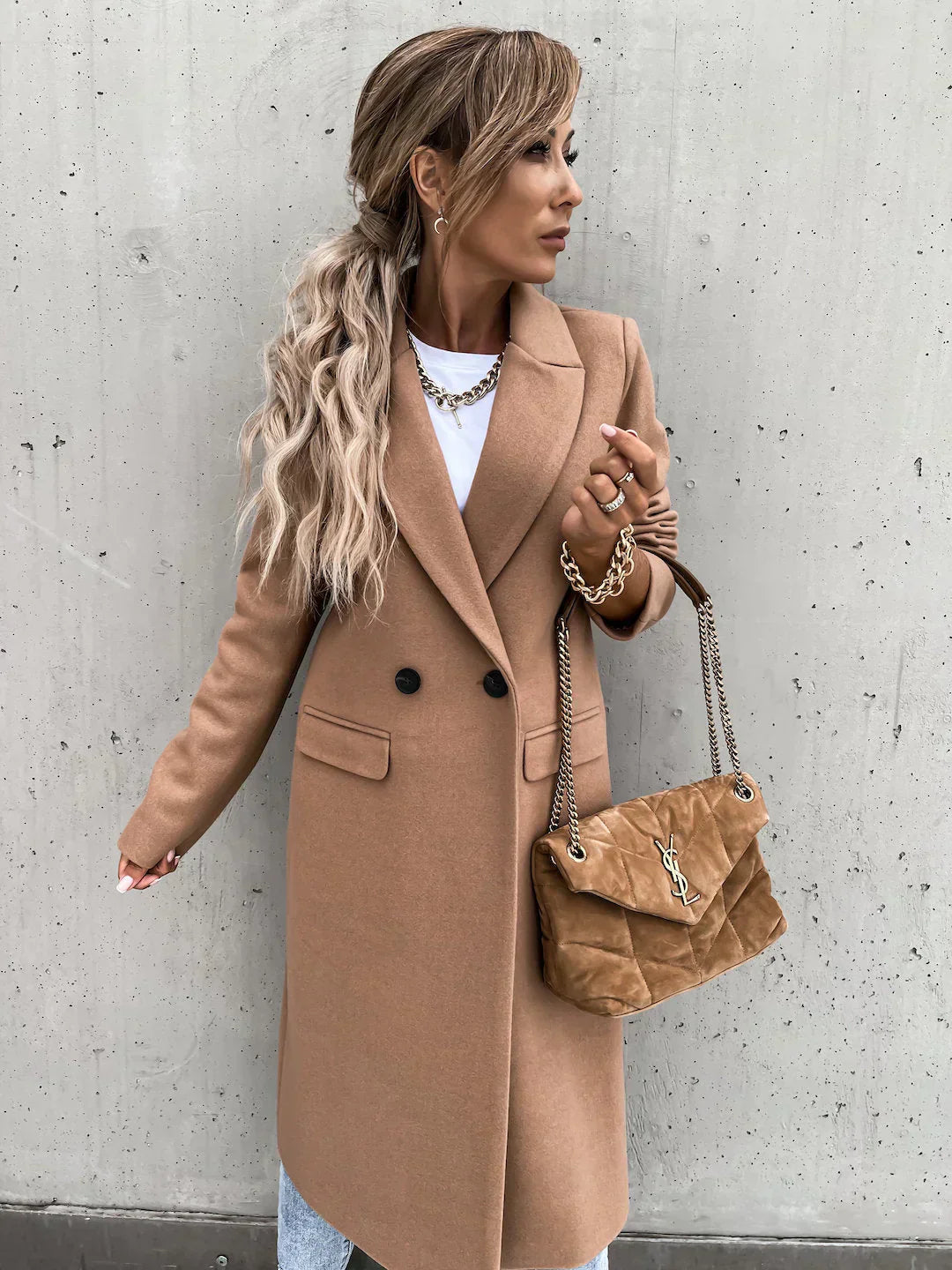 Novi | elegante y cálido abrigo de señora