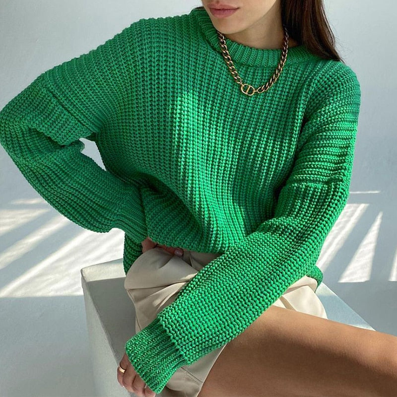 Lora - Elegante jersey otoñal de punto elástico para mujer