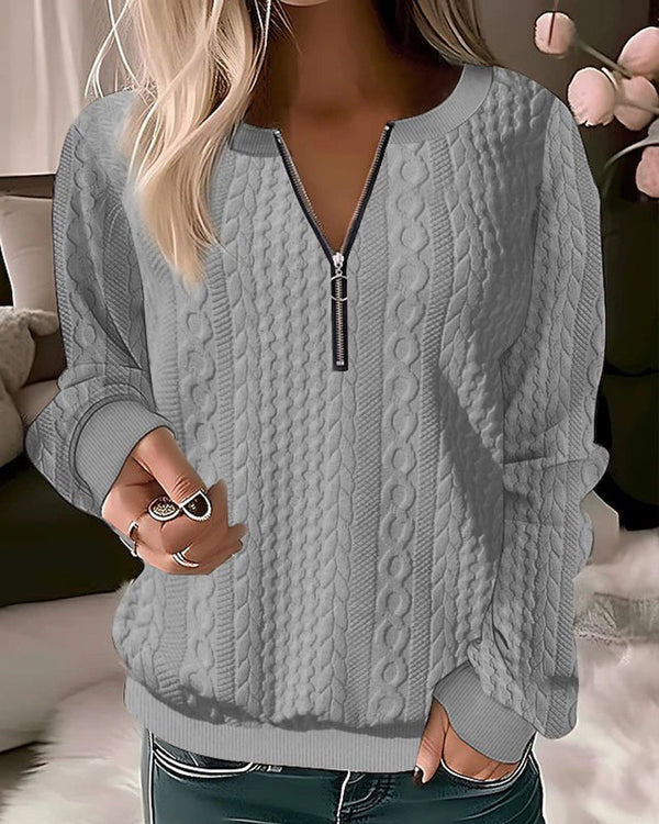 Lyra | jersey casual de punto con media cremallera