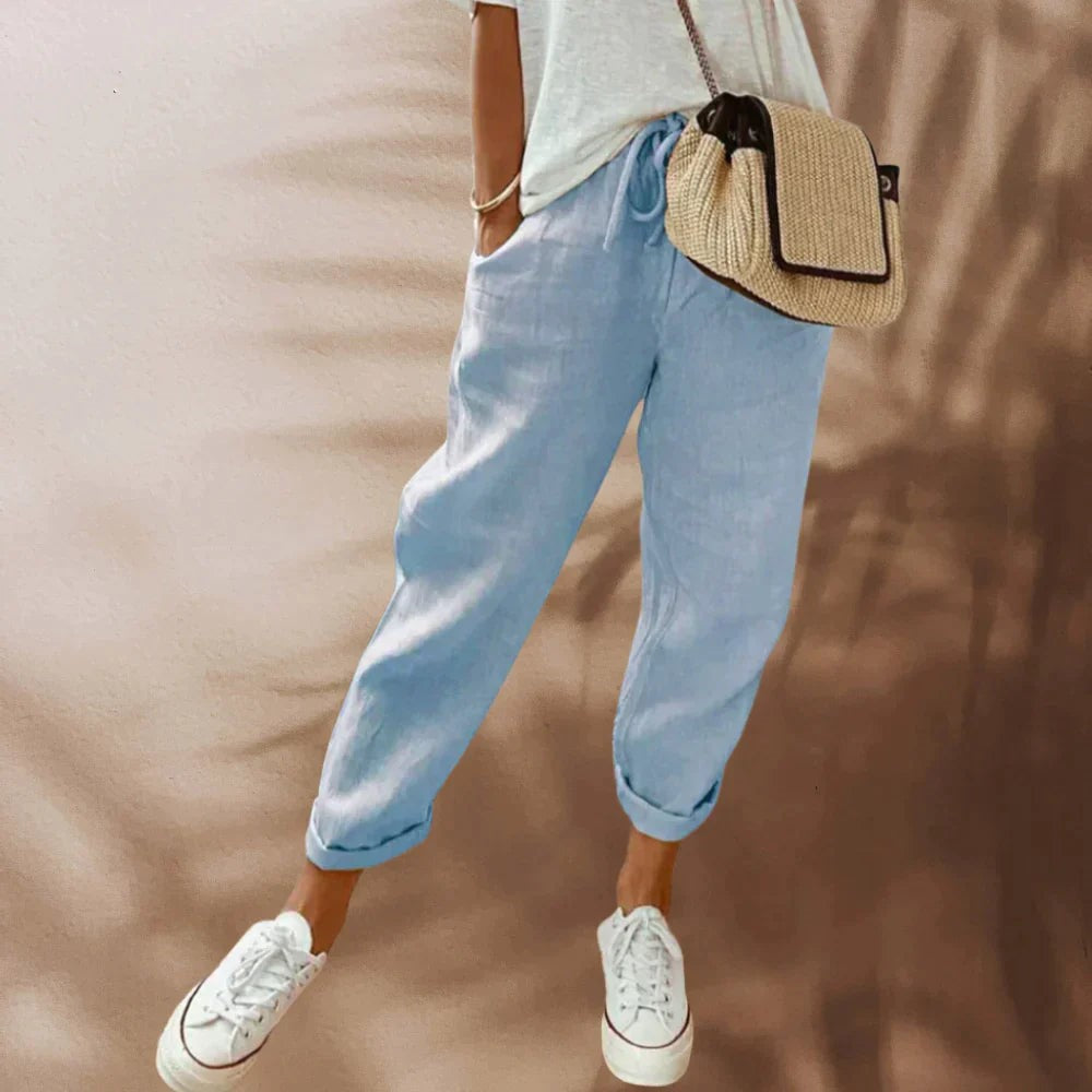 pantalones de cordón para mujer
