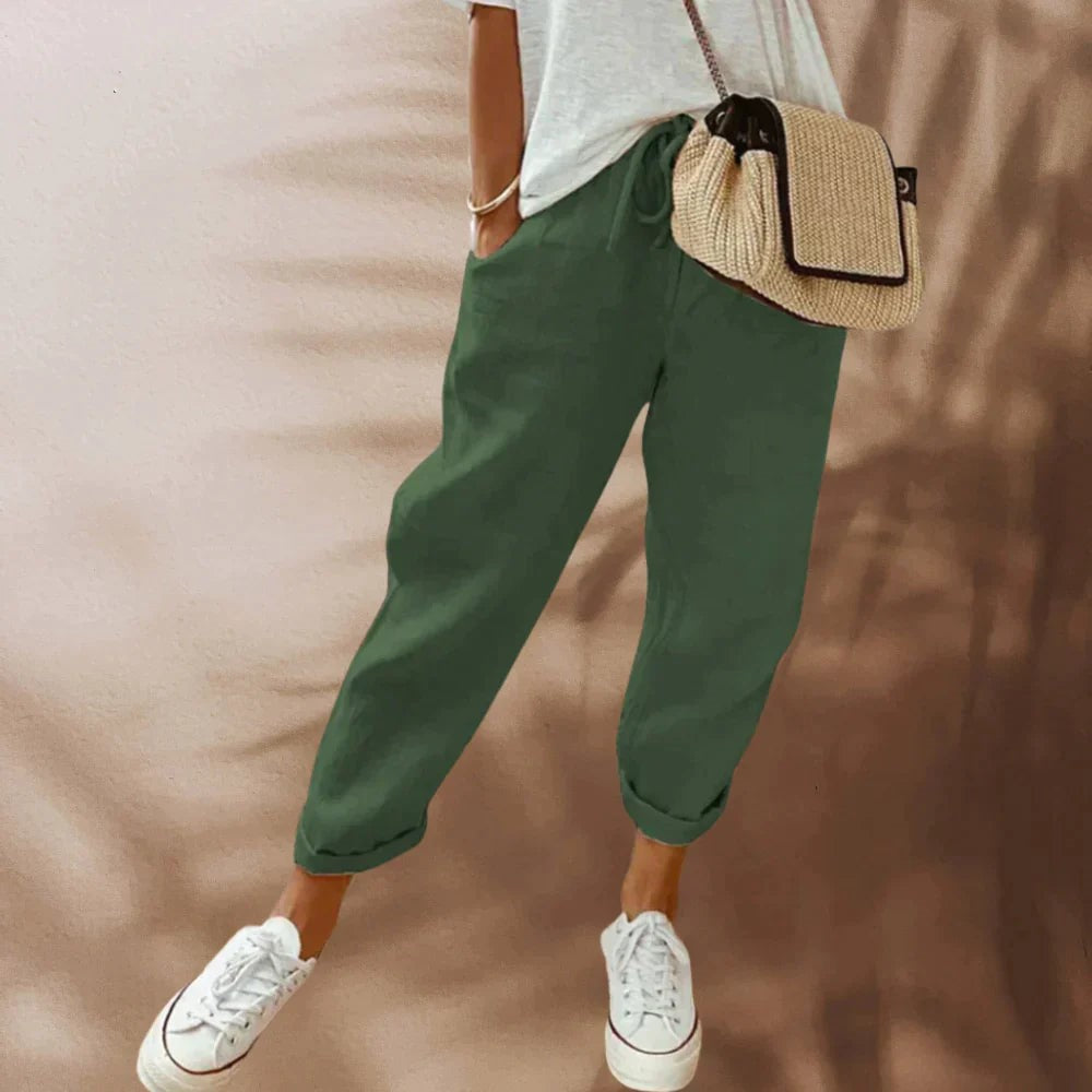pantalones de cordón para mujer