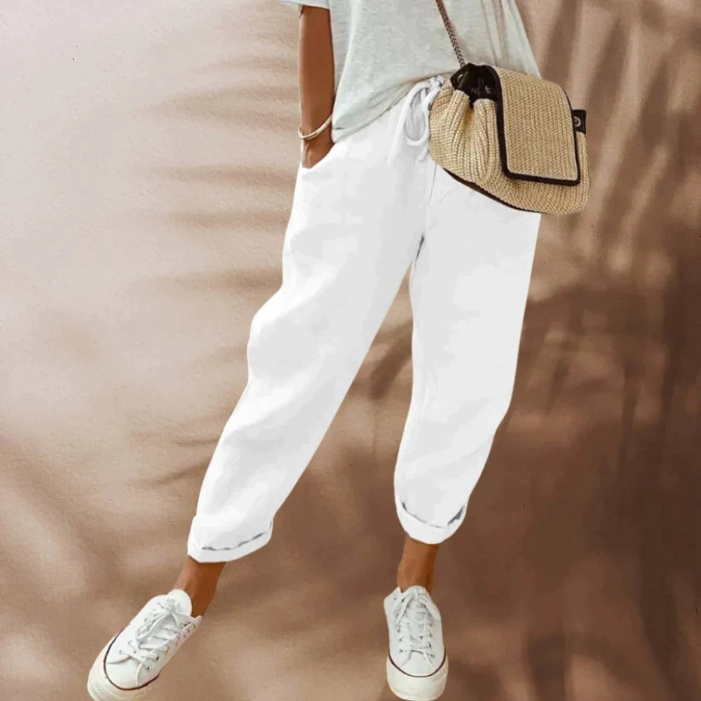 pantalones de cordón para mujer